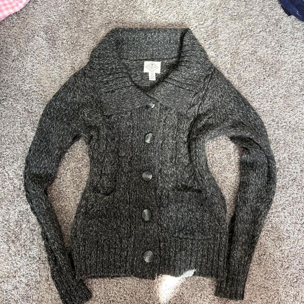 St. John’s Bay gray marled wool blend cardigan